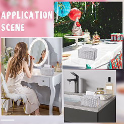 Складные коробки для хранения салфеток из блестящей искусственной кожи и пайеток&nbsp;ABAG-ME0001-07B