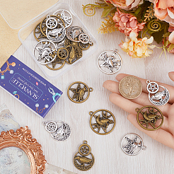 Pendentifs en alliage de style tibétain 24pcs 6style&nbsp;TIBE-SC0009-22