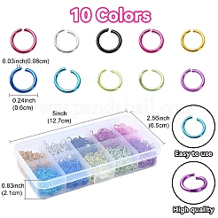 Цветы 10 алюминиевая проволока открыты кольца прыжок FIND-YW0004-97