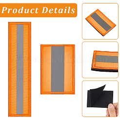 4 Stück 2 Stile reflektierender bestickter Polyester-Aufnäher für taktische Ausrüstung&nbsp;PATC-CY0001-63C