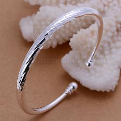 Messing Drehmoment Armbänder Stulpearmbänder für Frauen&nbsp;BJEW-BB12407