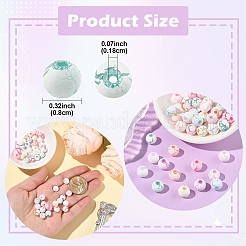 Лакированные бусины из акрила &nbsp;OACR-YW0002-49A