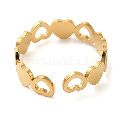 Кольца-манжеты из нержавеющей стали 304 с полым сердцем для женщин&nbsp;LS-RJEW-N048-09G