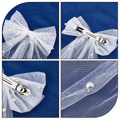 3 шт. 3-х цветные заколки-банты из полиэстеровой сетки OHAR-FH0001-14