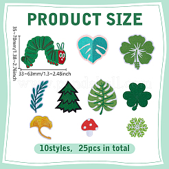 25 шт. 10 стили полиэстеровых нашивок для одежды&nbsp;PATC-PH0001-35