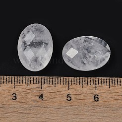 天然水晶カボション  ロッククリスタルオーバル  多面カット  18x13x5.5~6.5mm&nbsp;G-O175-15I-01