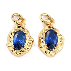 Латунные микро проложить кубический цирконий подвеска ZIRC-P089-19G-D