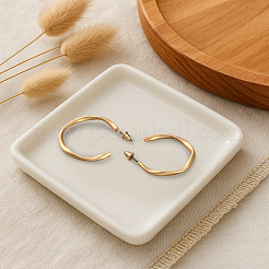 4 пара двухцветных железных сережек-гвоздиков&nbsp;EJEW-HY0001-42