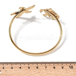 304ステンレススチール製カフバングル  女性用ターミナルバングル  18KGP本金メッキ  イオンプレーティング（ip）  長持ちメッキ  ヒトデとカメ  内径：2.32x2.09インチ（5.9x5.3cm）&nbsp;BJEW-L719-03A-G