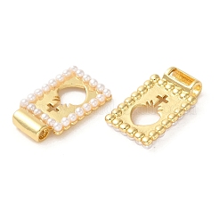 Pendentifs en laiton et perles acryliques plaqués en rack&nbsp;X-KK-G488-05A-G