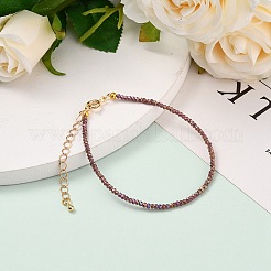 Браслеты из граненого гальванического стекла с бусинами&nbsp;X-BJEW-JB05693-03