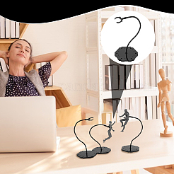 Пластиковые держатели для демонстрации фигурок из цинкового сплава с шестигранным основанием&nbsp;ODIS-WH0038-219B