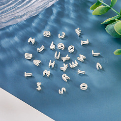 スターリングシルバーの中空イニシャルビーズ6個925個  銀  文字B  5.5~6x3.5~4x3mm  穴：3.5~4x1.3~1.7mm&nbsp;STER-TA0001-53B