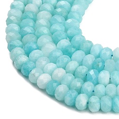 Rangs de perles de jade blanc naturel teintées et facettées&nbsp;GG-CBAE966-01A-R