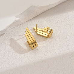 Женские серьги-гвоздики с геометрическим рисунком из нержавеющей стали SE9188