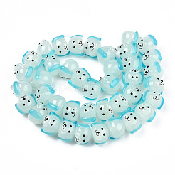 Бусы лэмпворк ручной работы&nbsp;LAMP-N021-42B