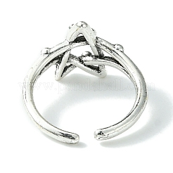 Открытые манжеты из звездчатого сплава RJEW-K275-05AS