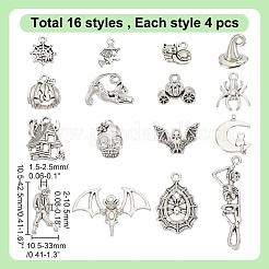 64 stücke 16 arten halloween tibetischen stil legierung anhänger&nbsp;FIND-AR0005-26