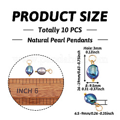 Подвески из натурального пресноводного жемчуга X1-PALLOY-TAC0036-02