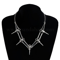 Vintage-Gothic-Halsketten mit Rabenschädel aus einer Legierung für Damen&nbsp;WGB02EE-01