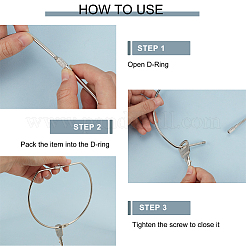 Железные вкладыши для наклеивания листового стекла навесные кольца&nbsp;DIY-WH0723-097P