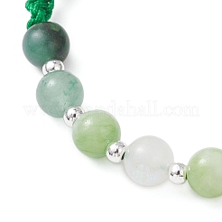 Bracelets tressés en perles rondes pour femmes&nbsp;BJEW-JB12917-05