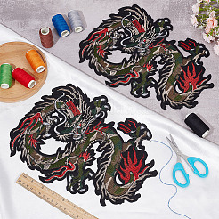 Аппликации с вышивкой из полиэстера и хлопка PATC-WH0012-16