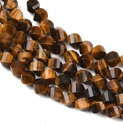 Природных тигровый глаз бисер нитей&nbsp;G-P611-C24-01