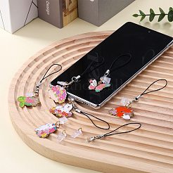 8 шт. сплав эмали мобильные ремни&nbsp;HJEW-SW00132-10