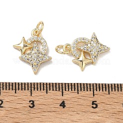 Colgante micropavé cubic zirconia de latón&nbsp;KK-D235-01G
