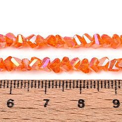 Chapelets de perles en verre transparent électrolytique&nbsp;GLAA-N021-4mm-09