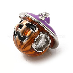 Хэллоуин латунные эмалированные европейские бусины X1-KK-A203-04B-P