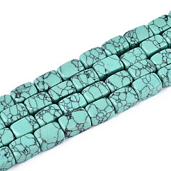 1 нить синтетических бирюзовых бусин&nbsp;G-FH0002-59A