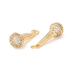 Латунные микропаве прозрачные подвески с фианитом&nbsp;ZIRC-P098-11G