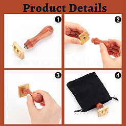 1 шт. головка штампа из латуни золотистого тона DIY-OC0004-49W