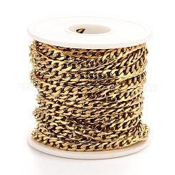 Цепи кубинские звенья из нержавеющей стали 304 с вакуумным покрытием pvd CHS-K016-02A-G