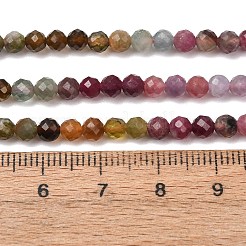 Fili di perline di tormalina multicolore naturale sfumata&nbsp;G-D110-A02-01