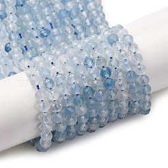 Природные Аквамарин бисер нитей G-A276-C09-4mm-01