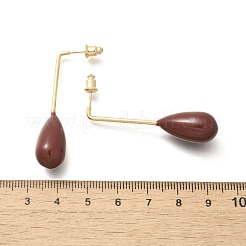 Латунные серьги-гвоздики в форме каплевидных подвесок&nbsp;LS-EJEW-A121-19A-02