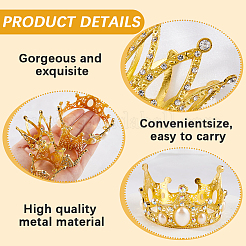 4 stücke 4 arten legierung strass crown kuchen dekoration&nbsp;DIY-SP0003-26G