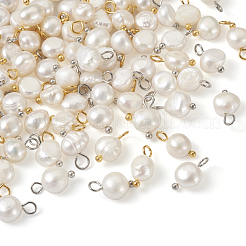 80 шт. подвески из натурального культивированного пресноводного белого жемчуга 2 цветов PEAR-CD0001-03