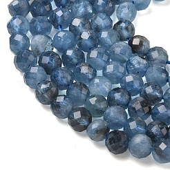 Natürliche teufelsblaue Aquamarin-Perlenstränge&nbsp;G-P629-A02-04