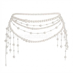 Sommerlicher Strand-Taillenschmuck aus Legierung mit Imitationsperlen&nbsp;WG13900-01
