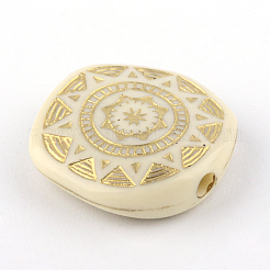 Прямоугольник гальванических акриловые бусины PACR-Q102-24A