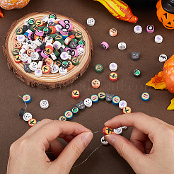 Тема рождество/хэллоуин 300 шт. бусины из полимерной глины ручной работы&nbsp;CLAY-SP0001-01A