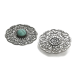 Латунные синтетические бирюзовые кабошоны KK-Z088-06B