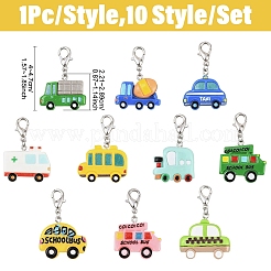 10 шт. подвесные украшения из смолы в автомобильной тематике&nbsp;HJEW-YW00288