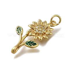 Латунные микропаве прозрачные подвески с фианитом&nbsp;LS-ZIRC-I070-014G