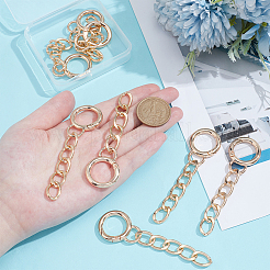 8 шт. алюминиевые цепи для пандуса сумка удлинитель цепи выводы&nbsp;HJEW-UN00090