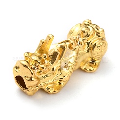 合金ビーズ  貔貅  24KGP本金メッキ  24x11x10mm  穴：3.4mm&nbsp;PALLOY-P224-11G